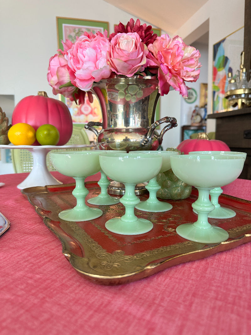 Champagne Coupes in Rose (set of 6)