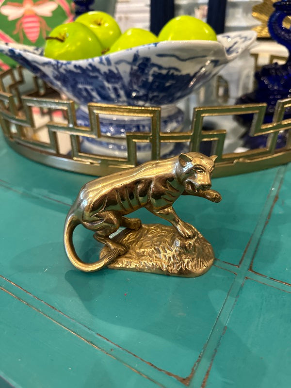Vintage Brass Tiger Figurine – The House of Hanbury