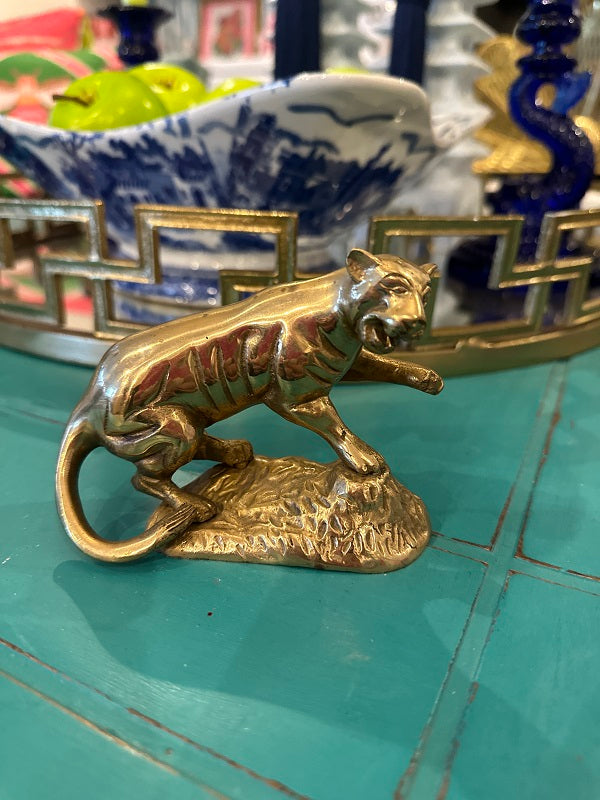 Vintage Brass Tiger Figurine – The House of Hanbury