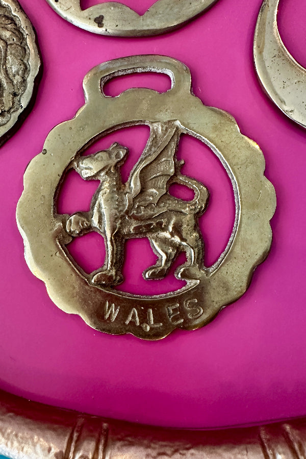 Brass Horse Medals, 4 available, Pineapple, Winged Horse Whales, Reindeer, Bull Each SOLD SEPARATELY