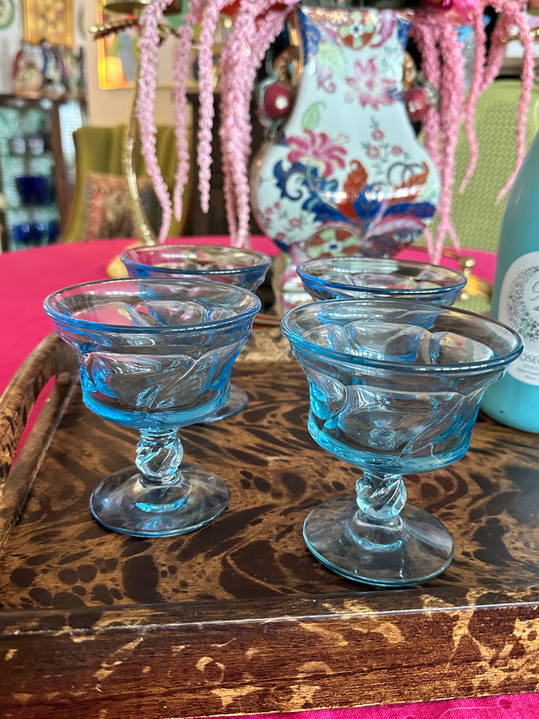 Antique Tall Sherbet Crystal Glasses by Fostoria. Etched Midnight Rose –  Anything Discovered