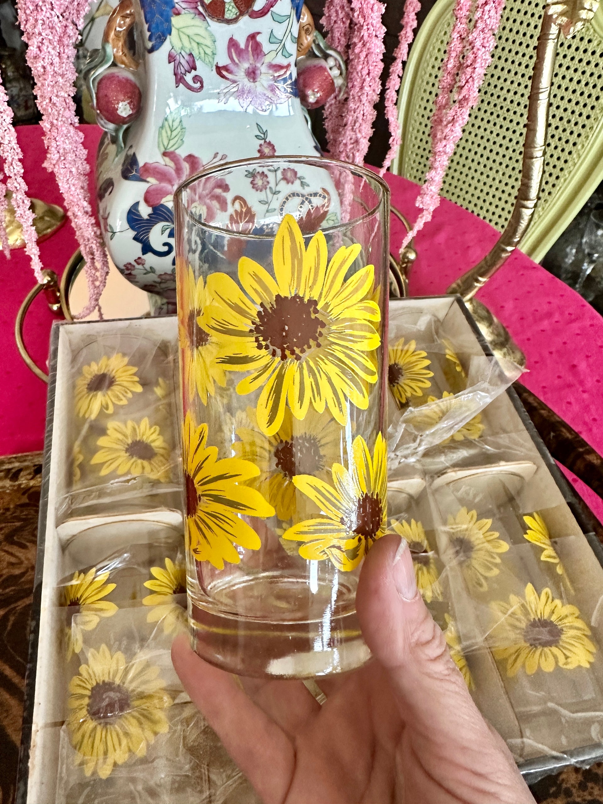 Vintage Libbey Glasses, Sunflower, Highball, Set of 8, original box – The  House of Hanbury