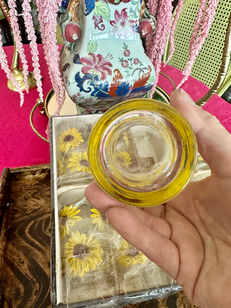Vintage Libbey Glasses, Sunflower, Highball, Set of 8, original box