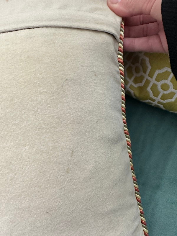 Pair of vintage garden needlepoint pillows