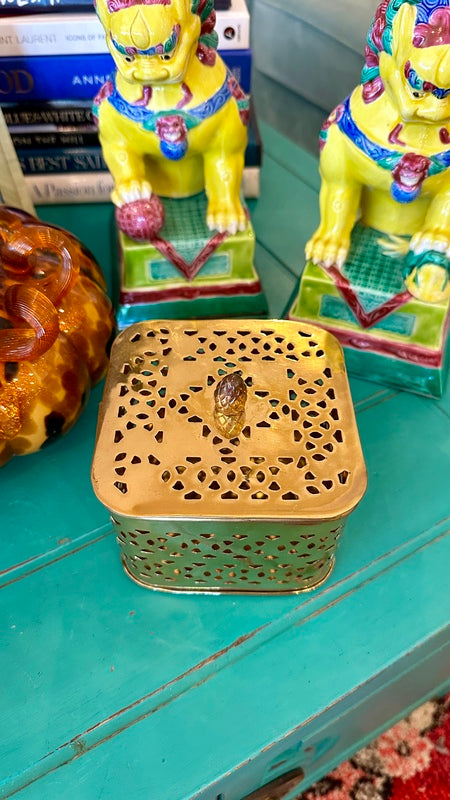 Brass Reticulated Box With Lid – The House of Hanbury