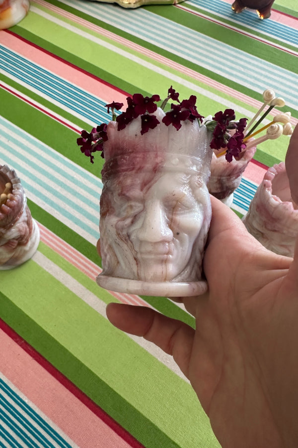 Vintage Toothpick Holder, Indian Head Slag Glass Joe St. Clair 4 available