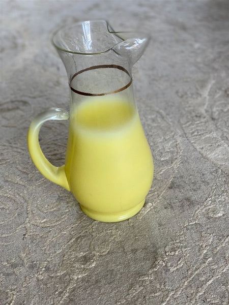 Vintage MCM Blendo Frosted Yellow Pitcher