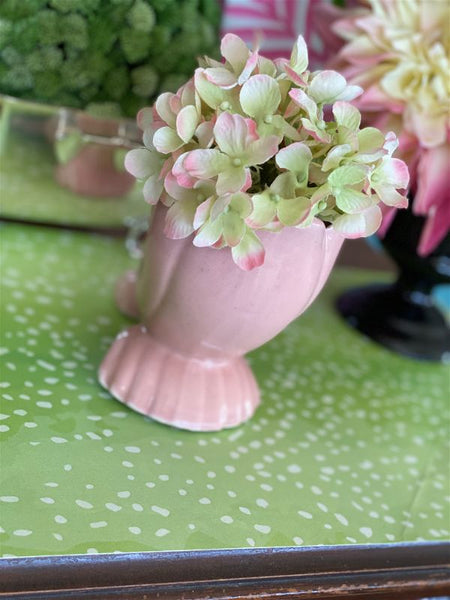 Vintage Pottery Pink Shell Planter