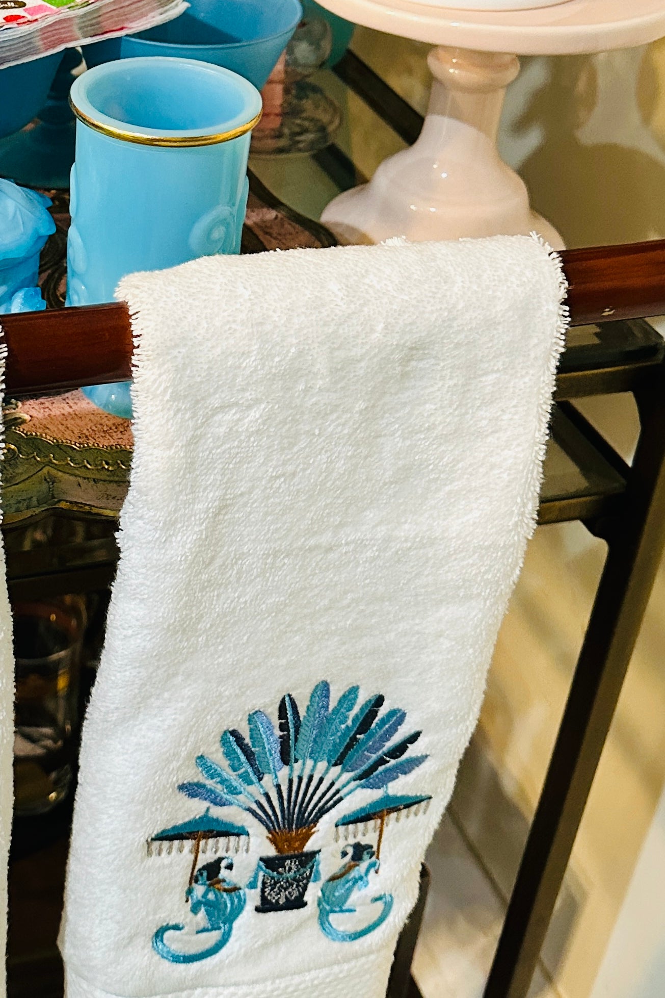 Chinoiserie Bar Towels 4 available ( 2 variants , 2 of each)