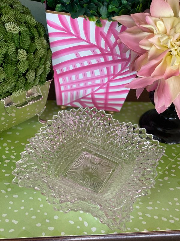 Set of 2 Crystal Cut Dishes