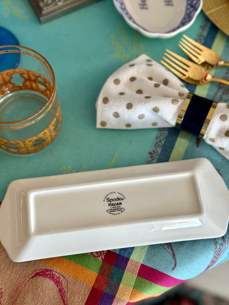 Spode Blue and White Small Tray, Italian Pattern, Reproduction