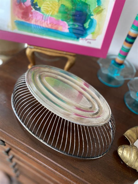 Vintage Silverplate Oval bread basket from Germany
