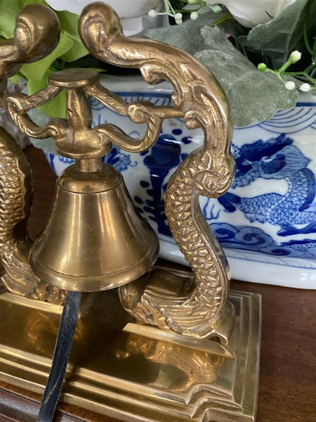 Vintage Brass Dolphin fish Bell