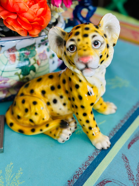 Vintage Lion Cub -Porcelain, Italy