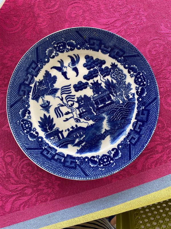 Blue Willow One Antique Blue Willow Japan Dinner Plate 