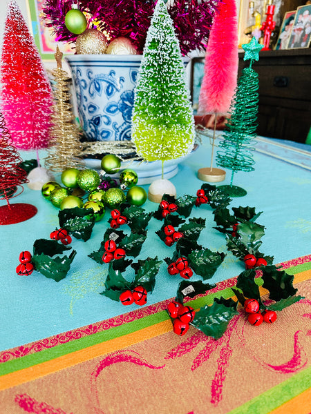 Vintage Holly Berry Napkin Rings, Metal, 15 Available