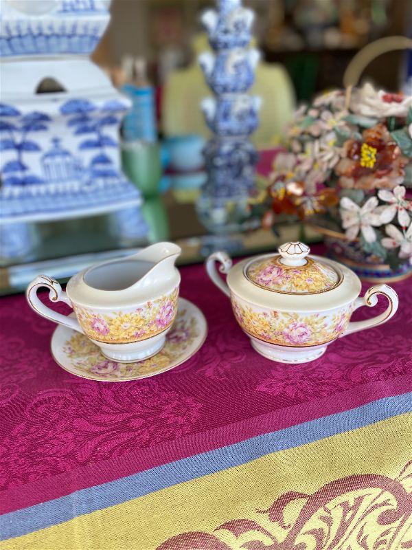 Vintage Sugar and Creamer, Japan