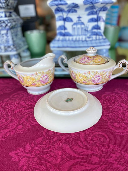 Vintage Sugar and Creamer, Japan