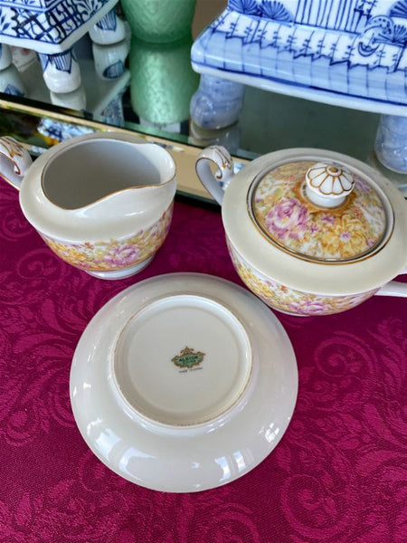 Vintage Sugar and Creamer, Japan
