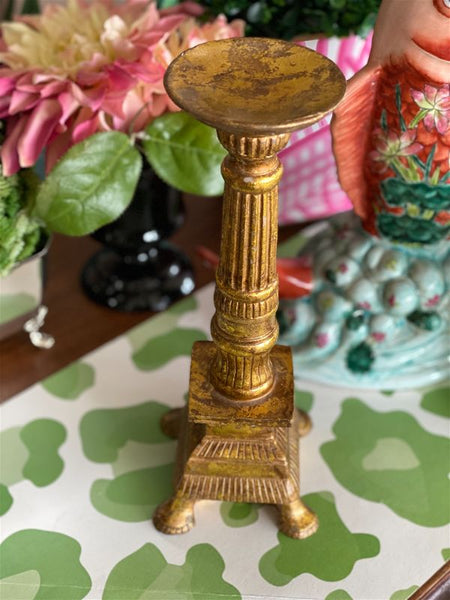 Gold Pillar Candle Holder