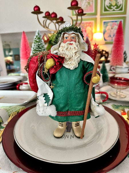 Vintage Santa Figurine -Clothtique Possible Dreams Santa 1995 - Out of the Forest