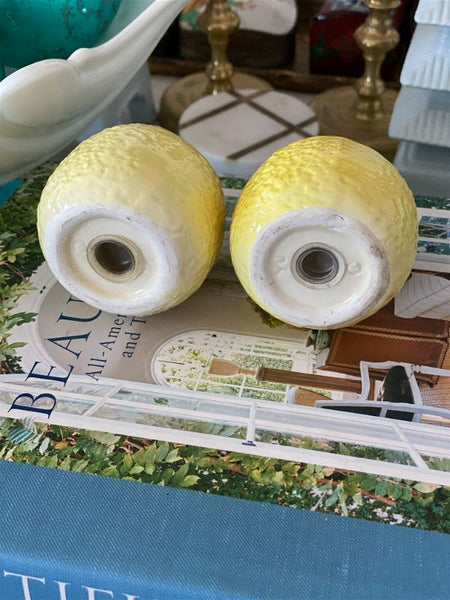 Vintage Italian Ceramic lemon Salt & Pepper Shakers