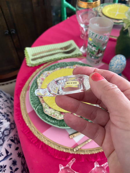 Vintage Lucite Unicorn Napkin Rings set of 4