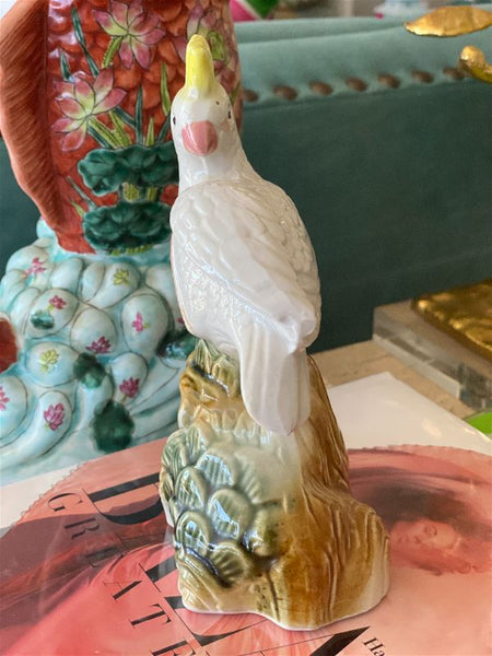Vintage Parakeet / Bird Figurine