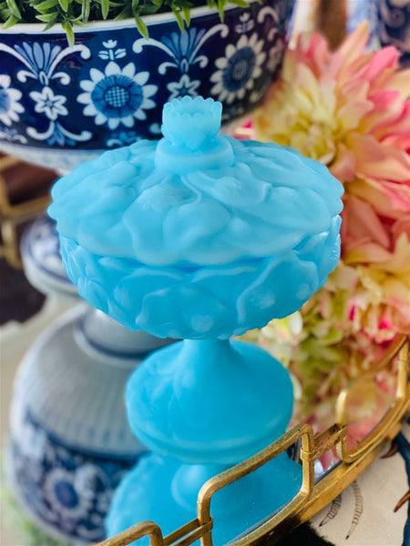 Fenton glass candy dish