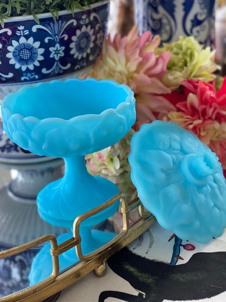 Fenton glass candy dish