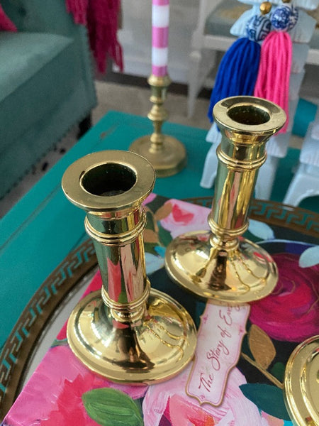 Vintage Brass Candleholders, Baldwin, 2 Pairs EACH SOLD SEPARATELY