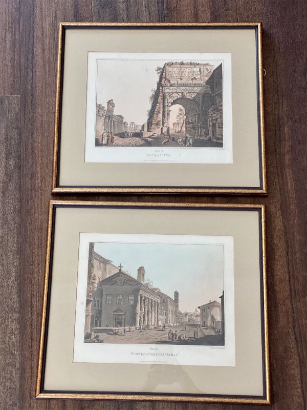 Set of lithographs - matted and framed beautifully