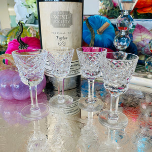 Waterford Crystal Cordial Glasses Alana Pattern Set of 4