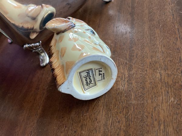 Vintage MCM Giraffe Fitz and Floyd bic lighter holder/toothpick holder