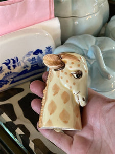 Vintage MCM Giraffe Fitz and Floyd bic lighter holder/toothpick holder