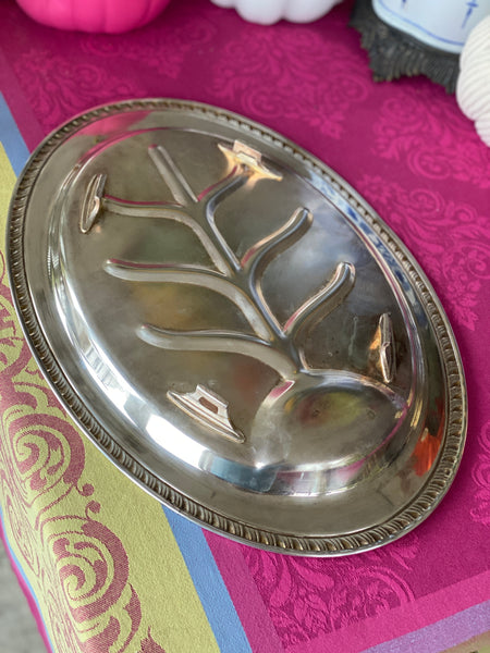 Vintage Silver Carving Tray