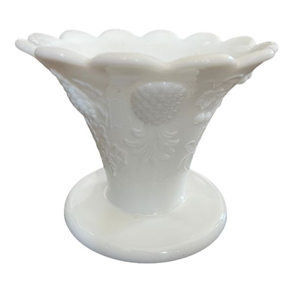 Milk Glass scallop edge vase
