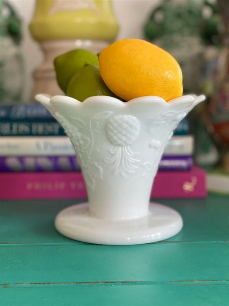 Milk Glass scallop edge vase