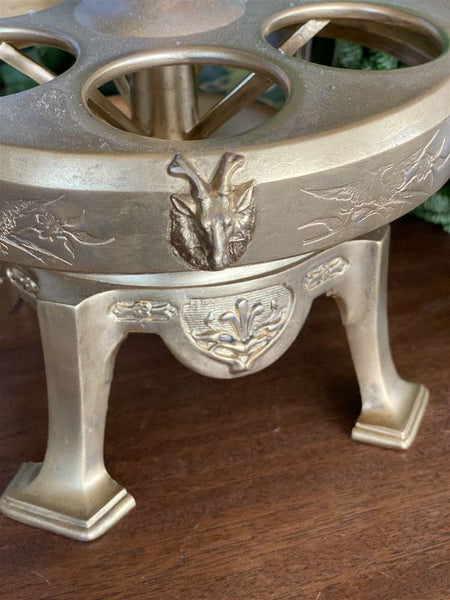 Antique Gold Leaf on top of silverplate 1800's cruet set