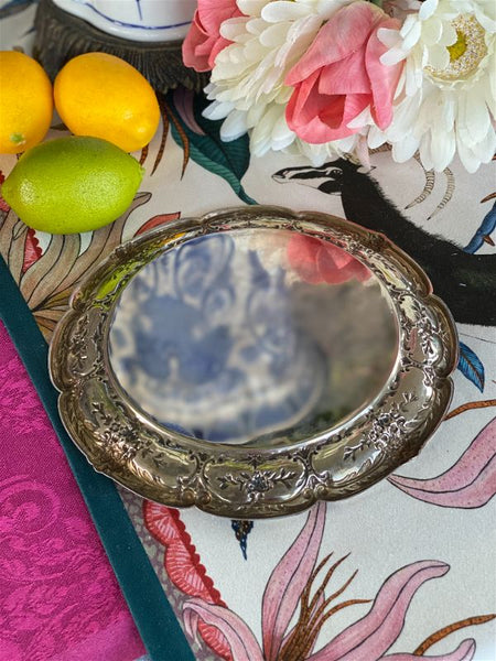 Vintage Silver mirror platform