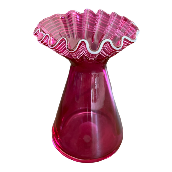 Vintage Fenton Cranberry Glass Vase
