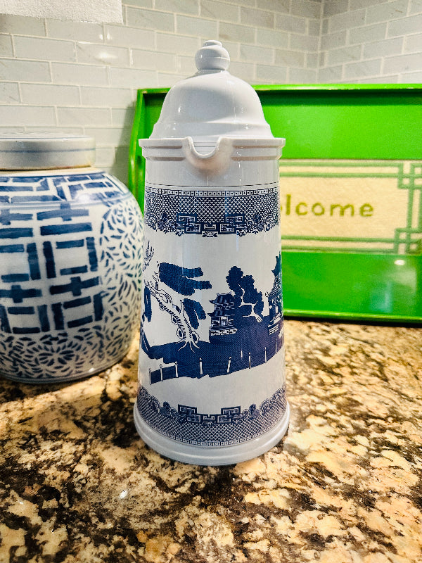 Glass Thermos - Blue Willow Tea