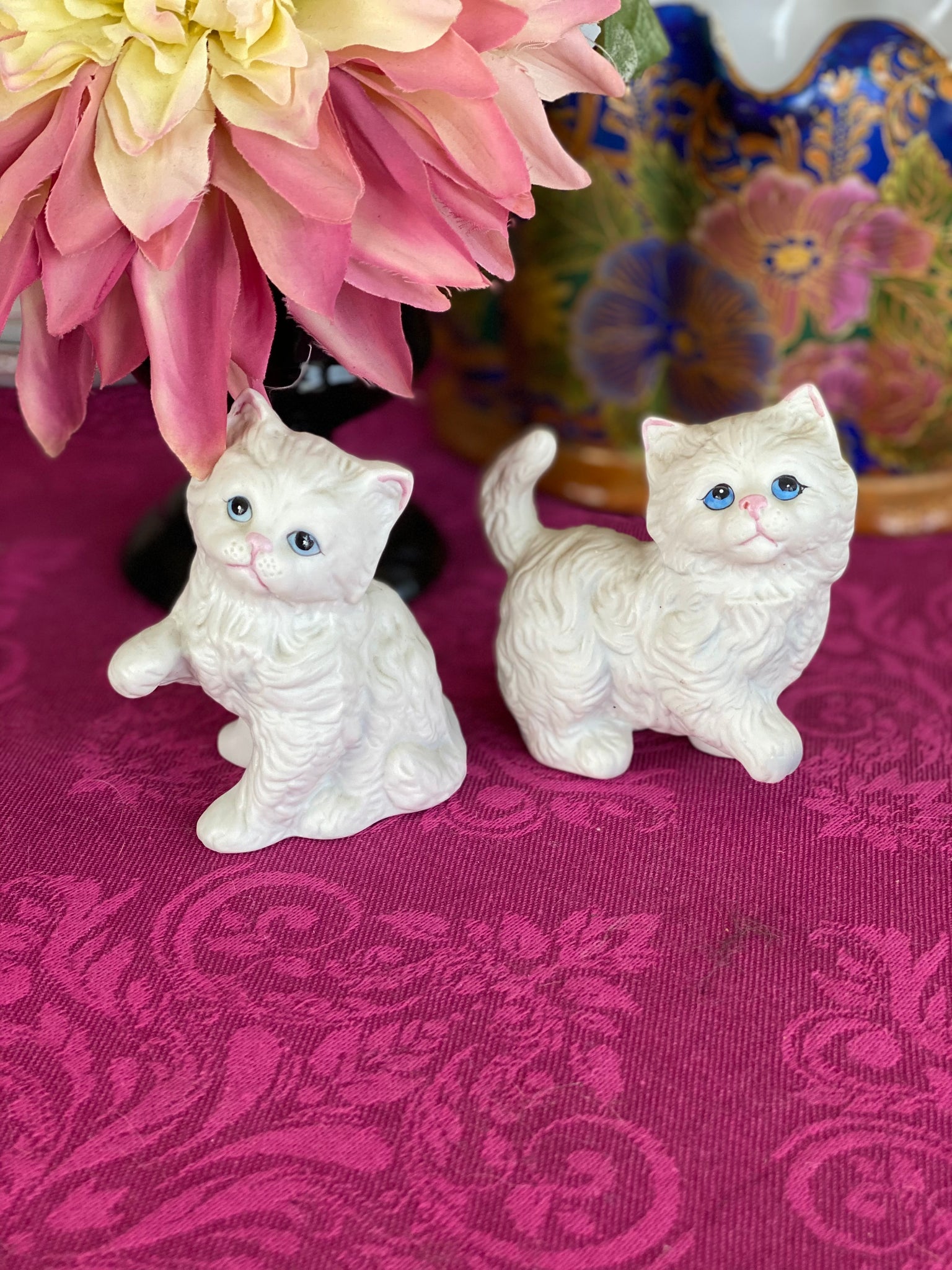 Vintage Japanese Cat Figurines