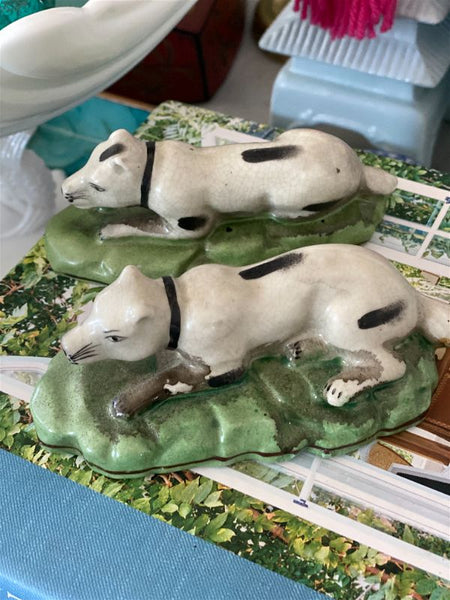 Pair of reproduction staffordshire style dog figurines