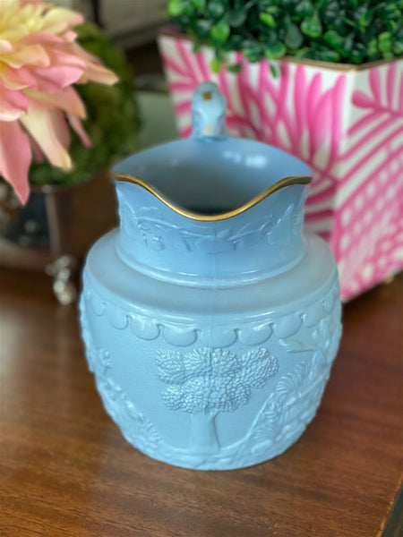 Bluehound handled  antique/vintage pitcher