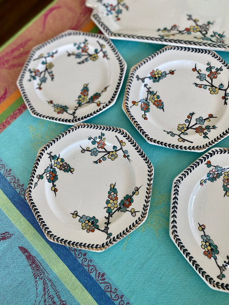 Antique Sandwich Plates with Sandwich Tray- H and K Tunstall 5 piece China Set