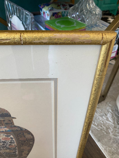 Framed Artwork Ginger Jar in Bamboo Frame