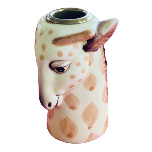 Vintage MCM Giraffe Fitz and Floyd bic lighter holder/toothpick holder