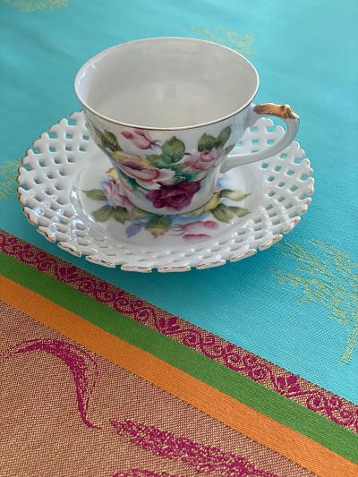 Vintage Endo China teacup and saucer from Japan